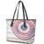 Liberia Leather Tote Bag African Tribal Pattern