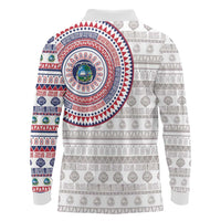 Liberia Long Sleeve Polo Shirt African Tribal Pattern