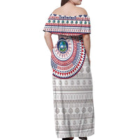Liberia Off Shoulder Maxi Dress African Tribal Pattern