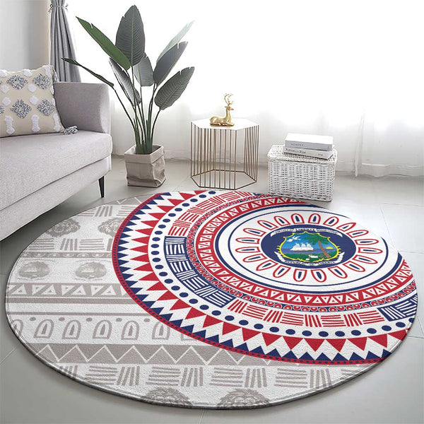 Liberia Round Carpet African Tribal Pattern - Wonder Print Shop