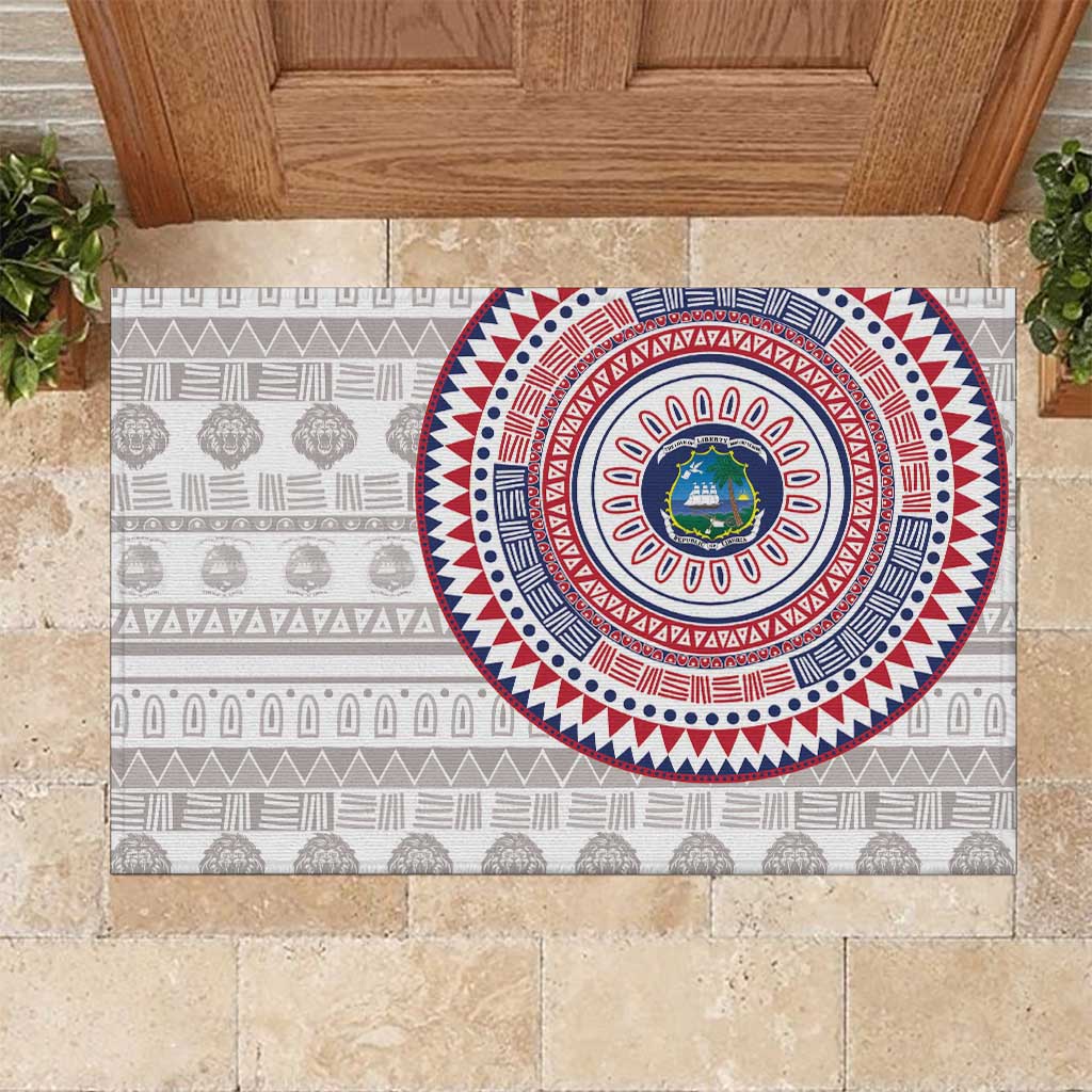Liberia Rubber Doormat African Tribal Pattern