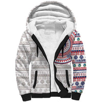 Liberia Sherpa Hoodie African Tribal Pattern