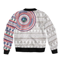 Liberia Sleeve Zip Bomber Jacket African Tribal Pattern