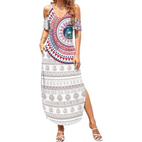 Liberia Summer Maxi Dress African Tribal Pattern