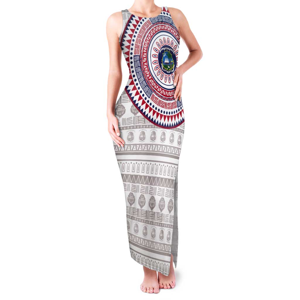 Liberia Tank Maxi Dress African Tribal Pattern
