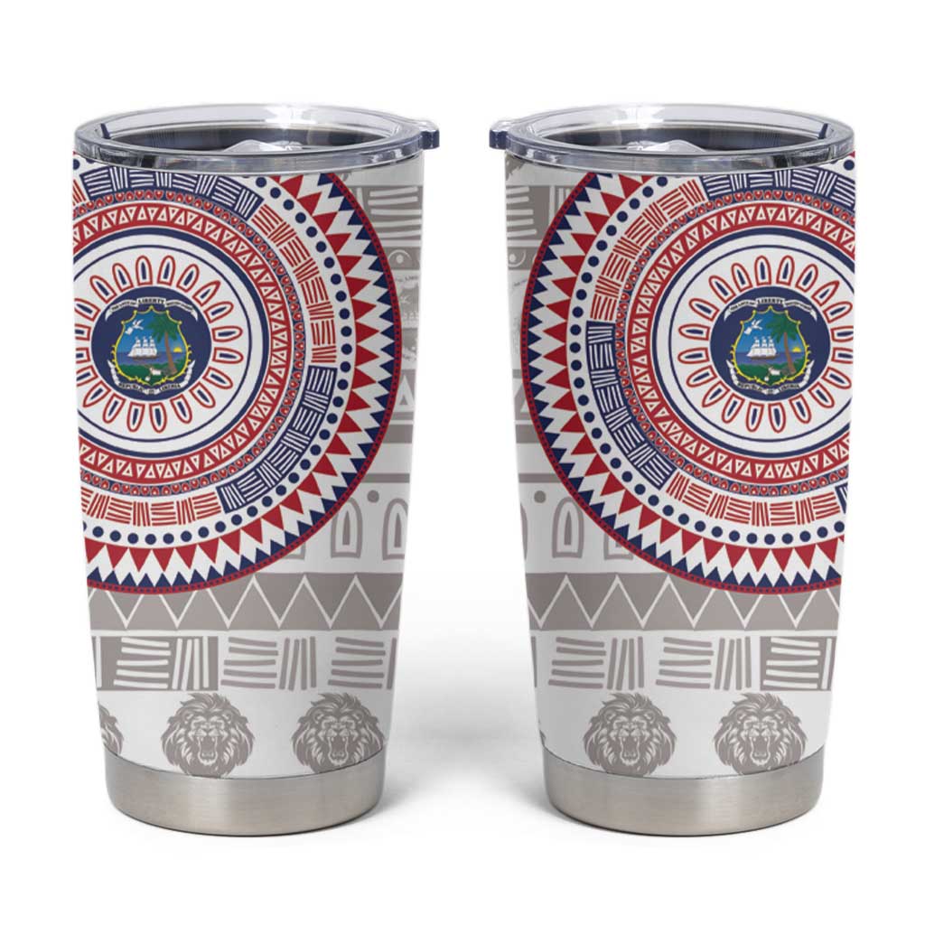 Liberia Tumbler Cup African Tribal Pattern