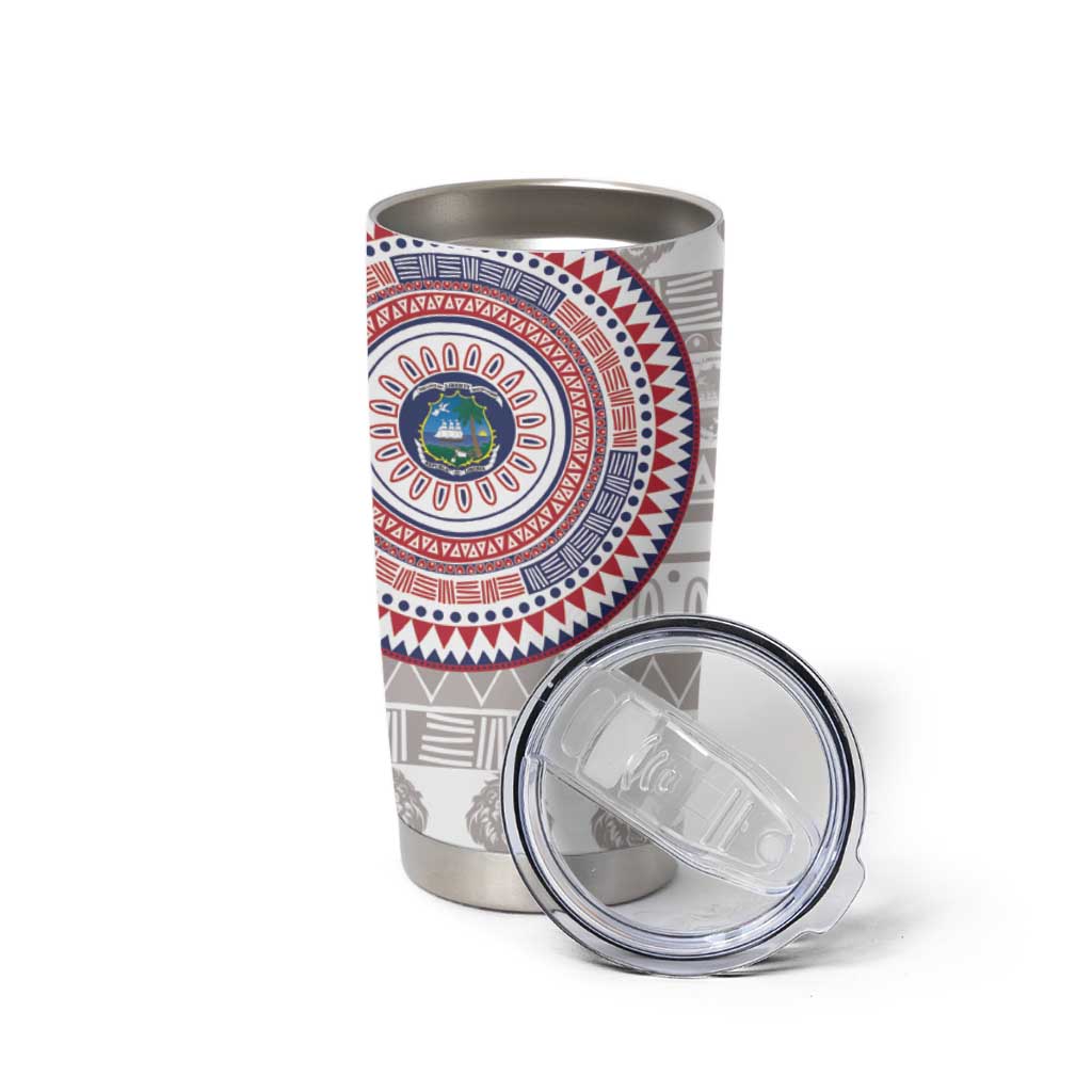 Liberia Tumbler Cup African Tribal Pattern