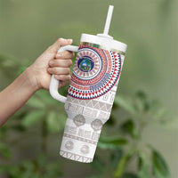 Liberia Tumbler With Handle African Tribal Pattern