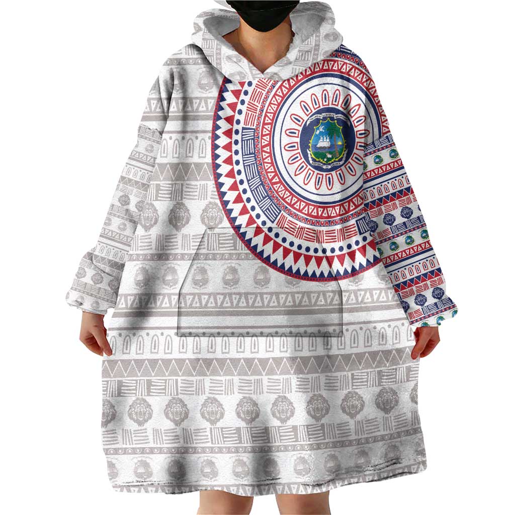 Liberia Wearable Blanket Hoodie African Tribal Pattern