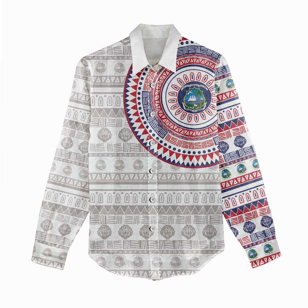Liberia Women Casual Shirt African Tribal Pattern
