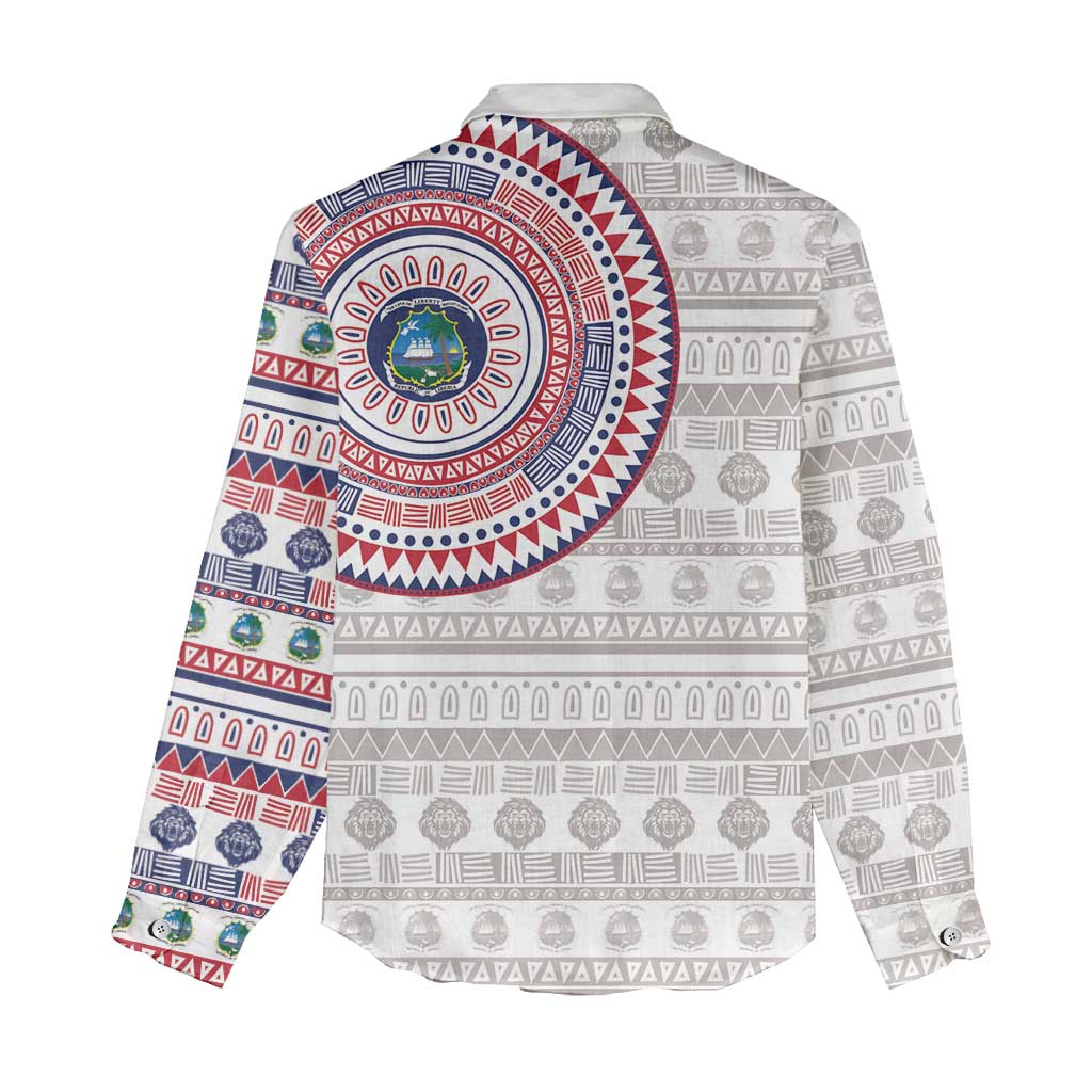 Liberia Women Casual Shirt African Tribal Pattern