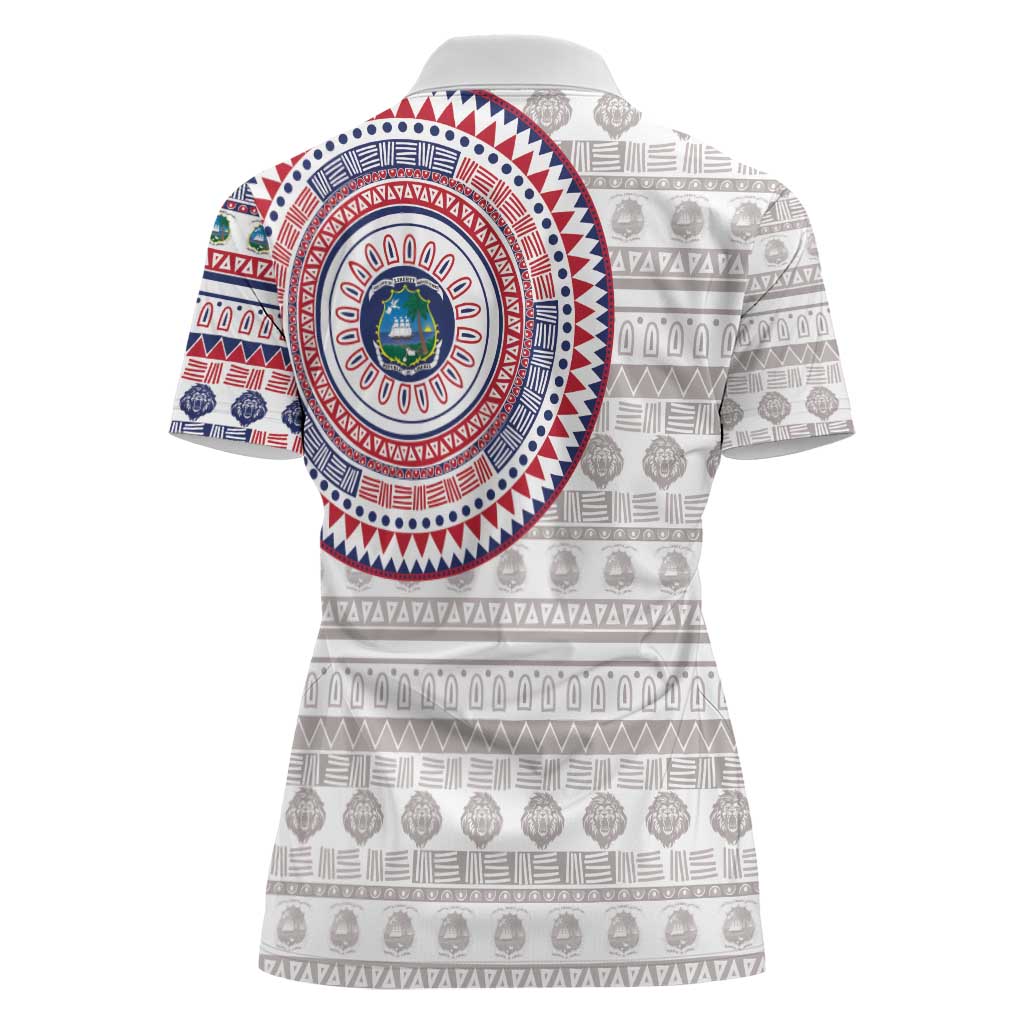 Liberia Women Polo Shirt African Tribal Pattern