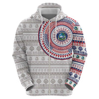 Liberia Zip Hoodie African Tribal Pattern