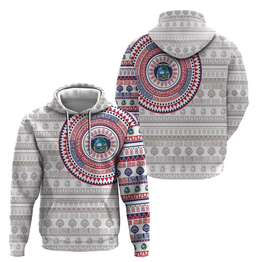 Liberia Zip Hoodie African Tribal Pattern