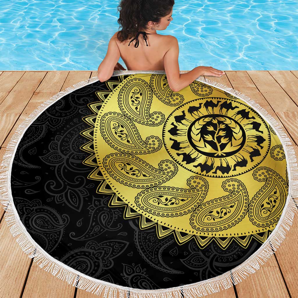 Eritrea Beach Blanket African Tribal Mix Paisley Pattern