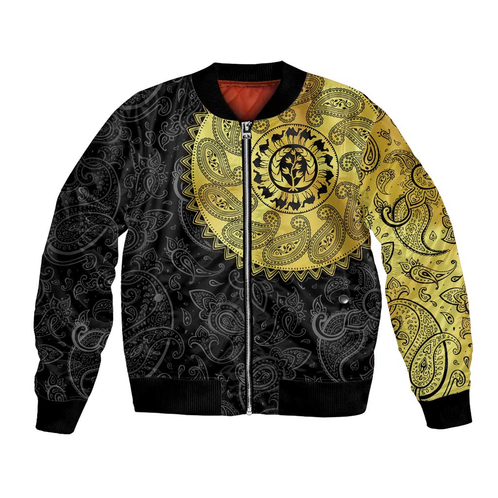 Eritrea Bomber Jacket African Tribal Mix Paisley Pattern