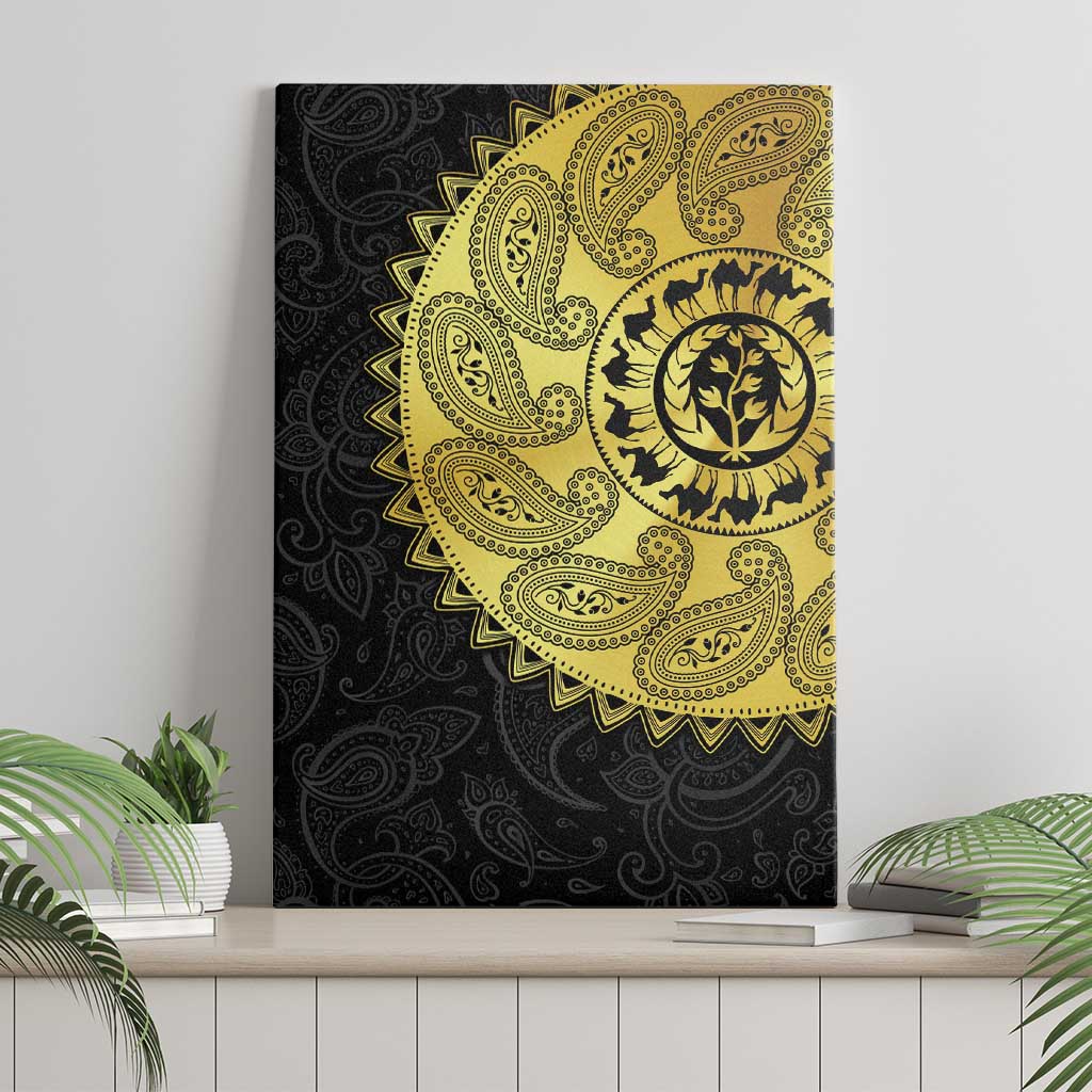 Eritrea Canvas Wall Art African Tribal Mix Paisley Pattern