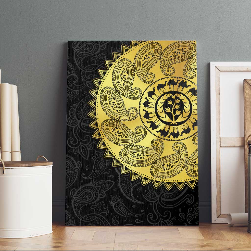 Eritrea Canvas Wall Art African Tribal Mix Paisley Pattern