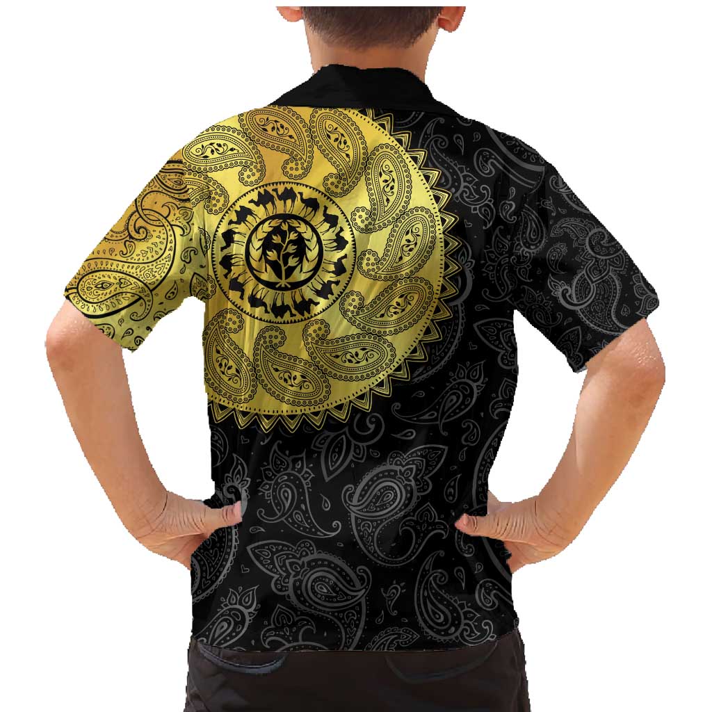 Eritrea Family Matching Mermaid Dress and Hawaiian Shirt African Tribal Mix Paisley Pattern