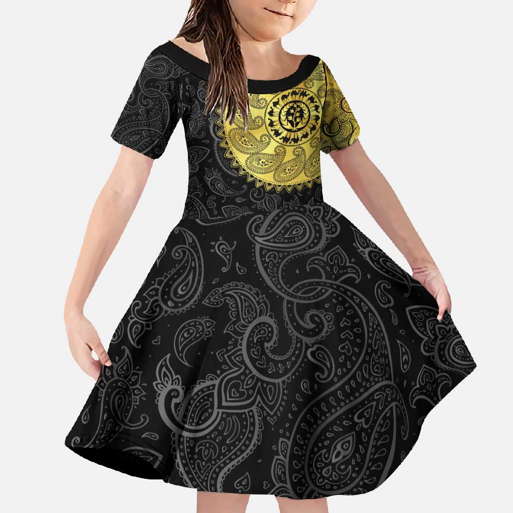 Eritrea Family Matching Mermaid Dress and Hawaiian Shirt African Tribal Mix Paisley Pattern