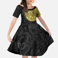 Eritrea Family Matching Mermaid Dress and Hawaiian Shirt African Tribal Mix Paisley Pattern