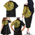 Eritrea Family Matching Off The Shoulder Long Sleeve Dress and Hawaiian Shirt African Tribal Mix Paisley Pattern