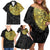 Eritrea Family Matching Off Shoulder Short Dress and Hawaiian Shirt African Tribal Mix Paisley Pattern