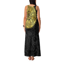 Eritrea Family Matching Tank Maxi Dress and Hawaiian Shirt African Tribal Mix Paisley Pattern