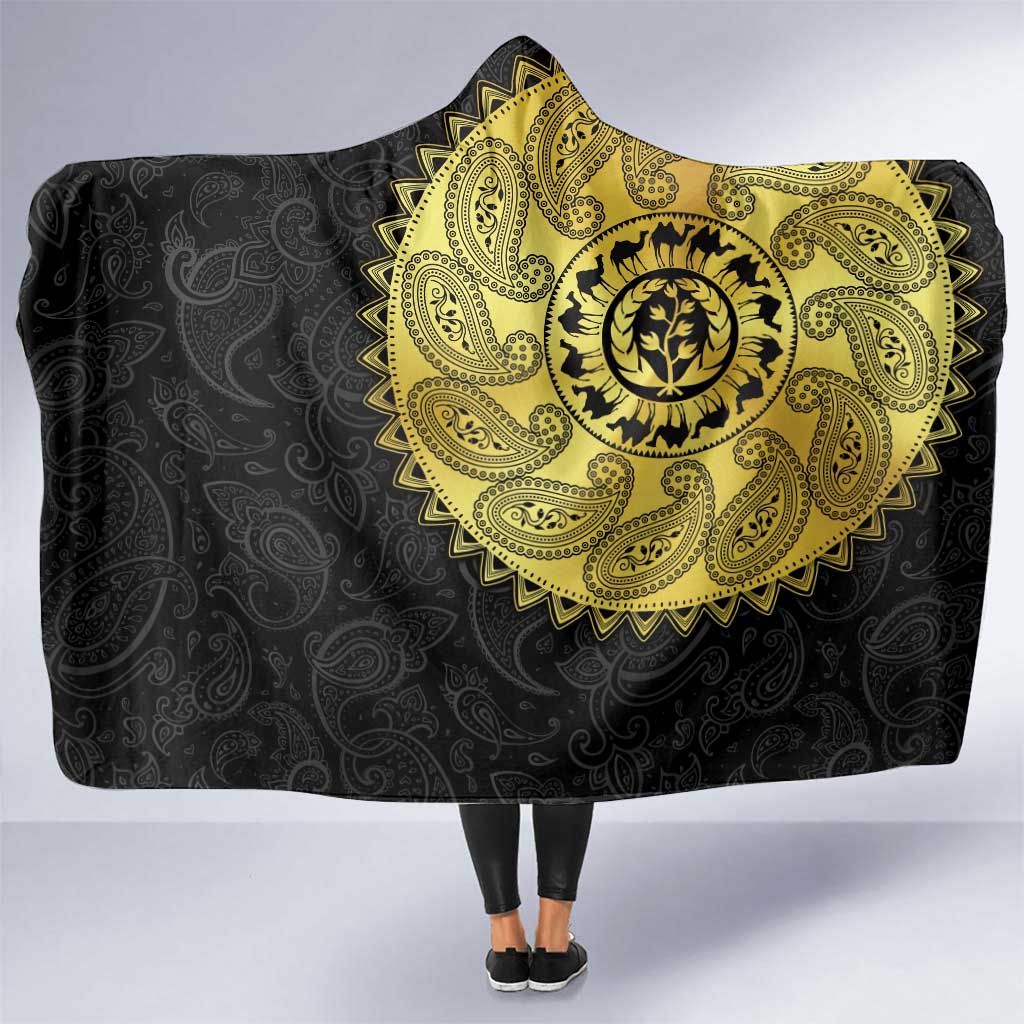 Eritrea Hooded Blanket African Tribal Mix Paisley Pattern