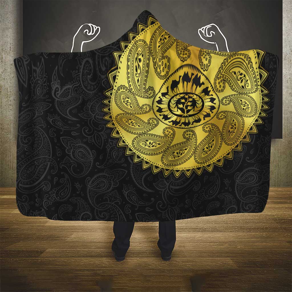 Eritrea Hooded Blanket African Tribal Mix Paisley Pattern