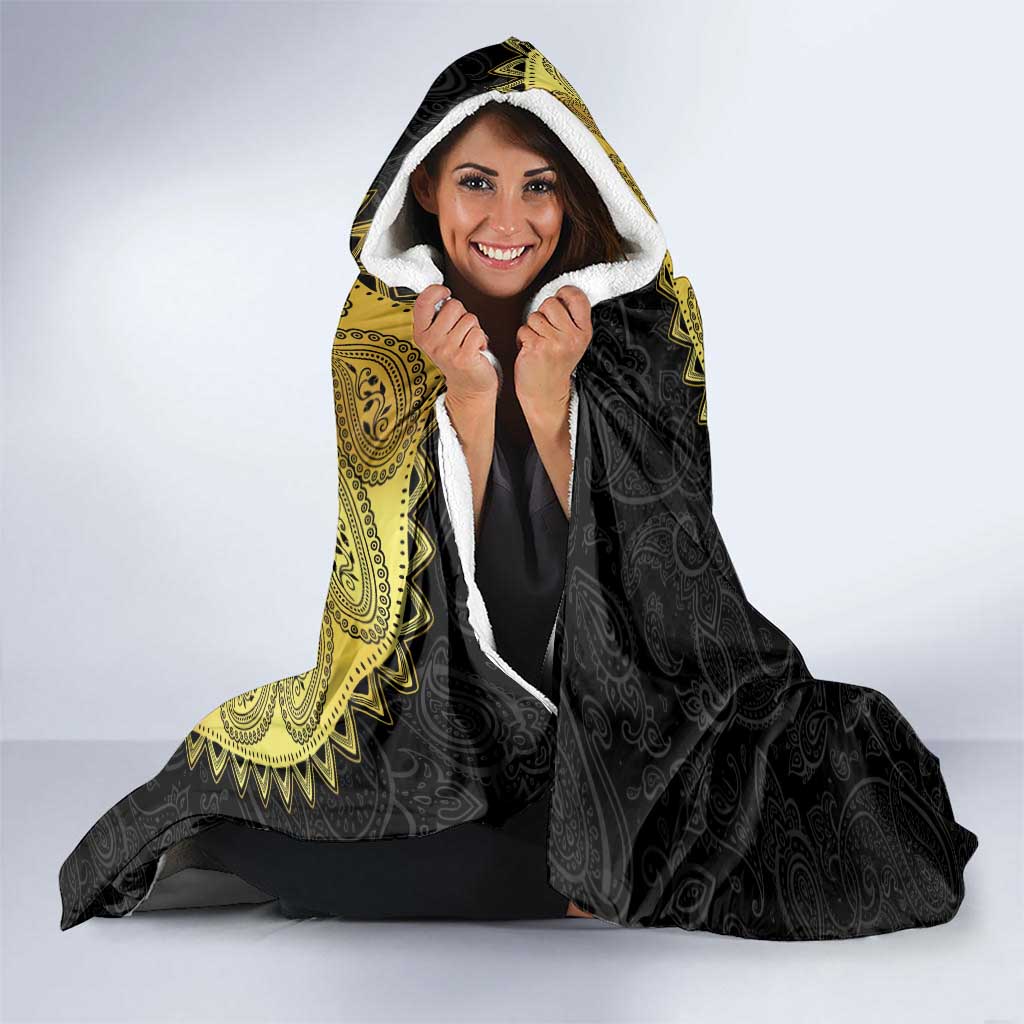 Eritrea Hooded Blanket African Tribal Mix Paisley Pattern
