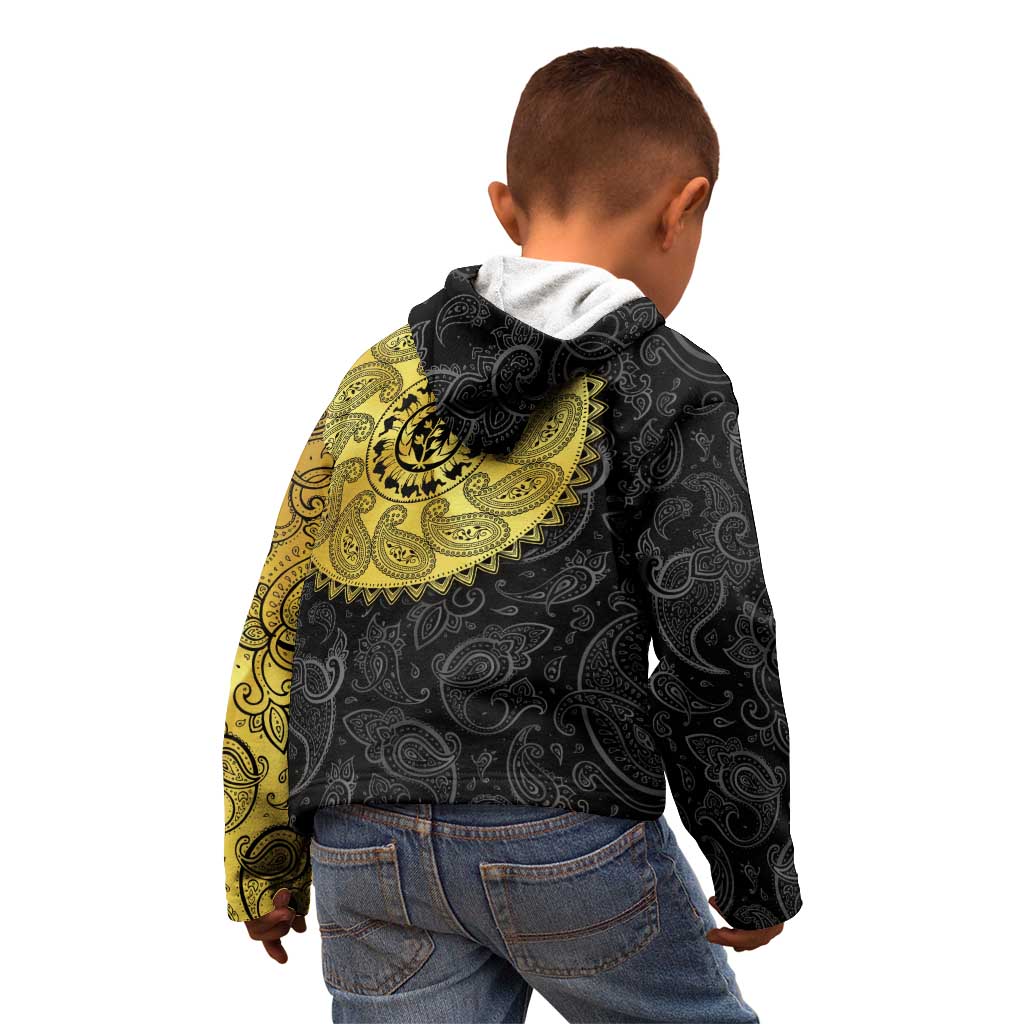 Eritrea Kid Hoodie African Tribal Mix Paisley Pattern