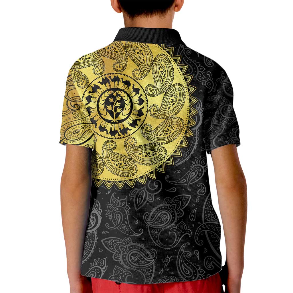 Eritrea Kid Polo Shirt African Tribal Mix Paisley Pattern