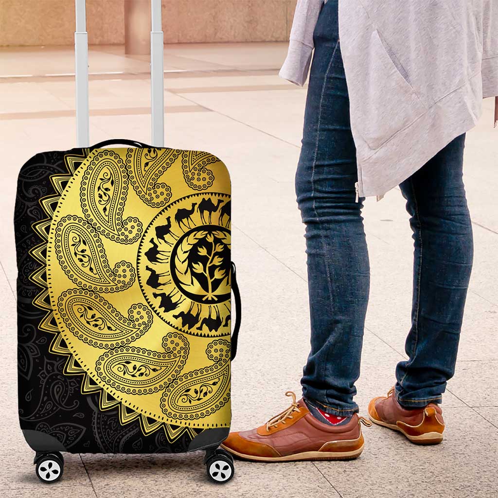 Eritrea Luggage Cover African Tribal Mix Paisley Pattern
