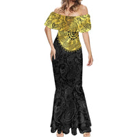 Eritrea Mermaid Dress African Tribal Mix Paisley Pattern