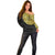 Eritrea Off Shoulder Sweater African Tribal Mix Paisley Pattern