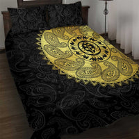 Eritrea Quilt Bed Set African Tribal Mix Paisley Pattern