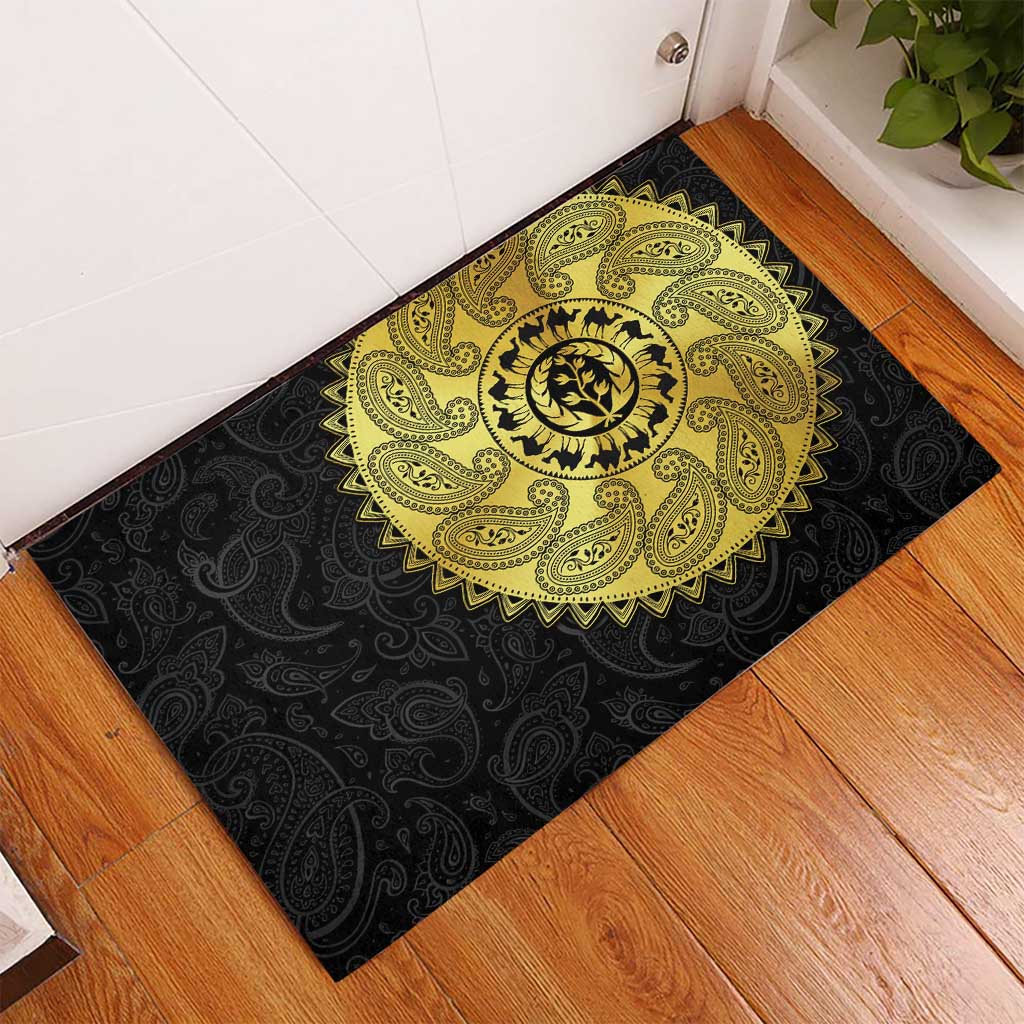 Eritrea Rubber Doormat African Tribal Mix Paisley Pattern
