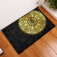 Eritrea Rubber Doormat African Tribal Mix Paisley Pattern