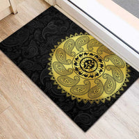 Eritrea Rubber Doormat African Tribal Mix Paisley Pattern