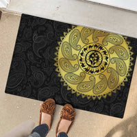 Eritrea Rubber Doormat African Tribal Mix Paisley Pattern