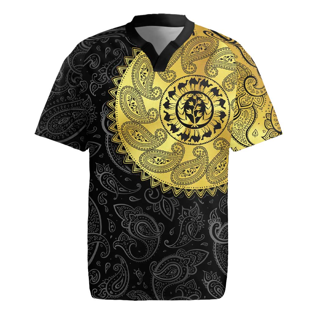 Eritrea Rugby Jersey African Tribal Mix Paisley Pattern