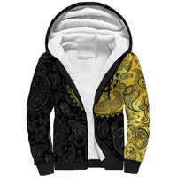 Eritrea Sherpa Hoodie African Tribal Mix Paisley Pattern