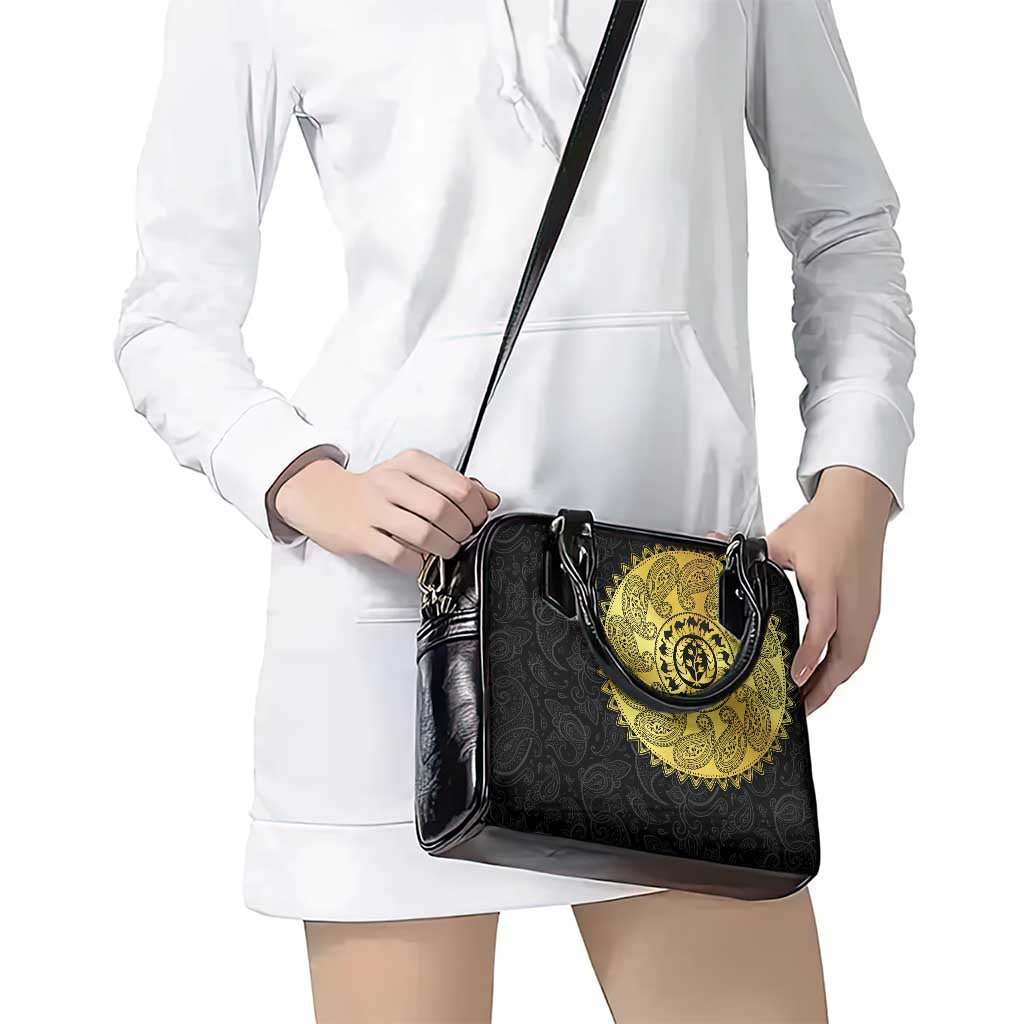 Eritrea Shoulder Handbag African Tribal Mix Paisley Pattern