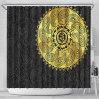 Eritrea Shower Curtain African Tribal Mix Paisley Pattern