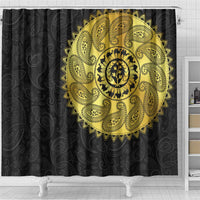 Eritrea Shower Curtain African Tribal Mix Paisley Pattern