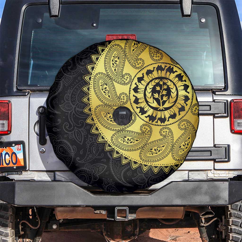 Eritrea Spare Tire Cover African Tribal Mix Paisley Pattern