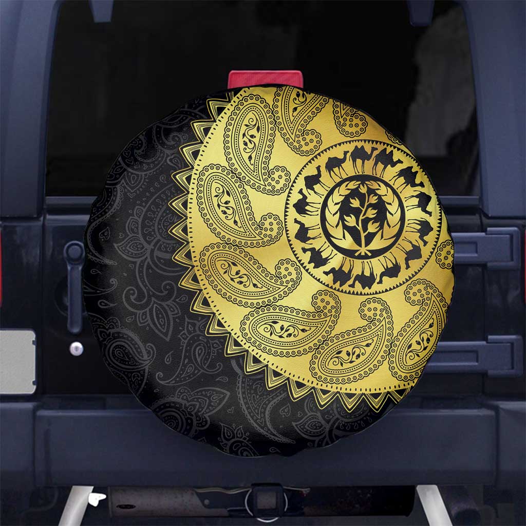 Eritrea Spare Tire Cover African Tribal Mix Paisley Pattern