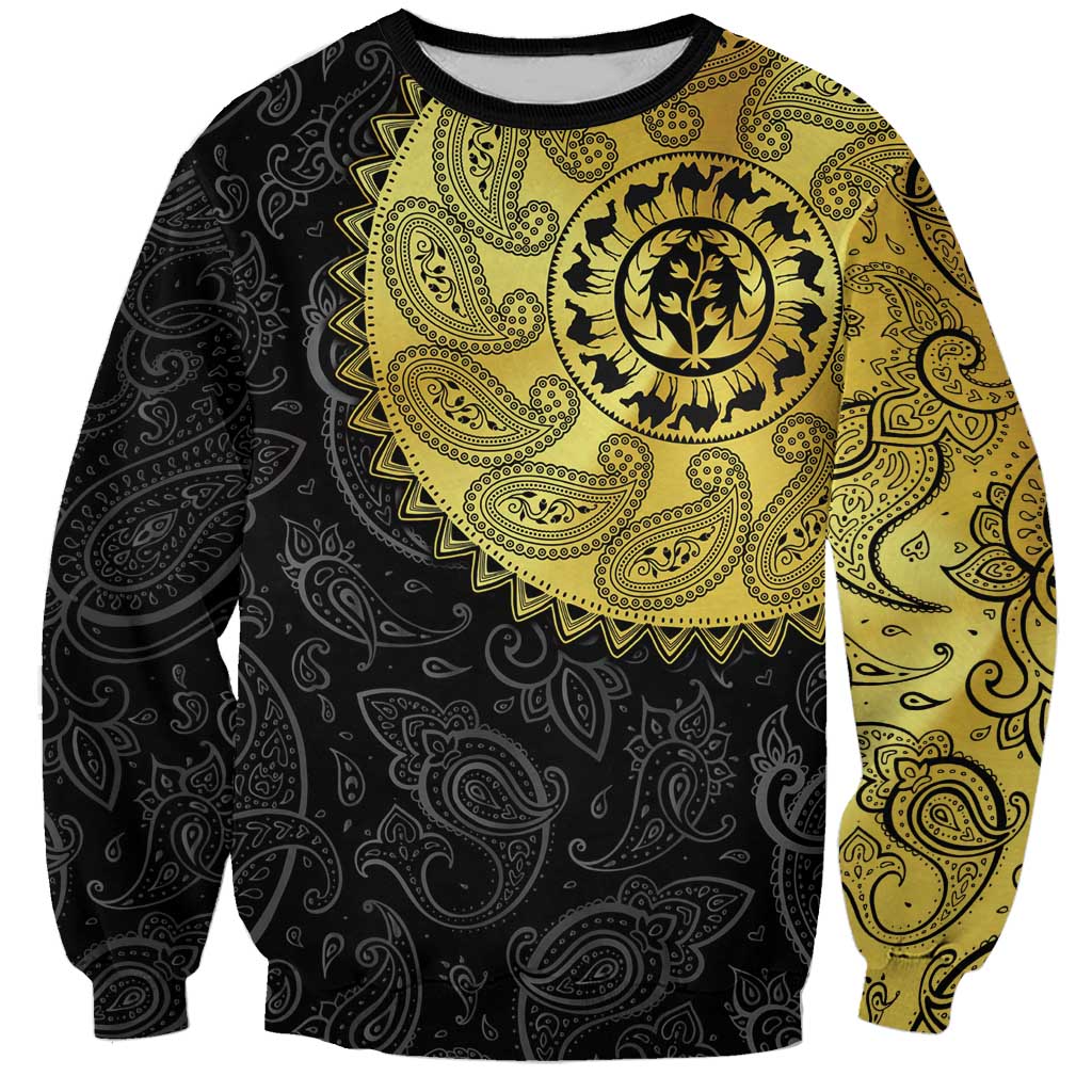 Eritrea Sweatshirt African Tribal Mix Paisley Pattern