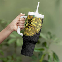 Eritrea Tumbler With Handle African Tribal Mix Paisley Pattern